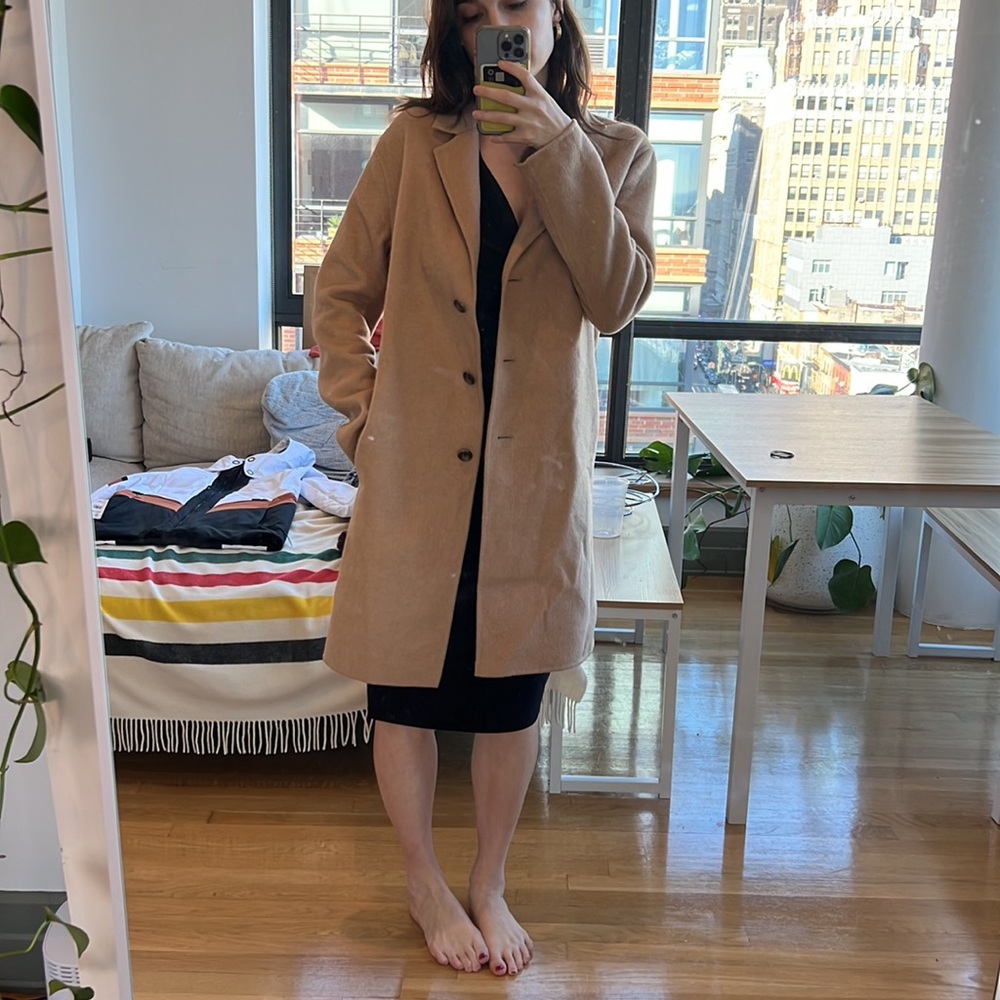 Beige gap mixed wool coat NEW